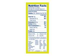 Nutrition Facts Kalua Pork