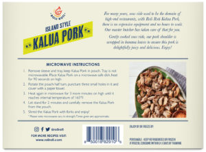 Back of Package Kalua Pork