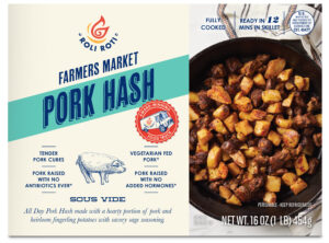 Pork hash front of box
